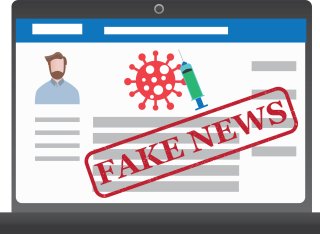 Graphic of fake online news regarding vaccines