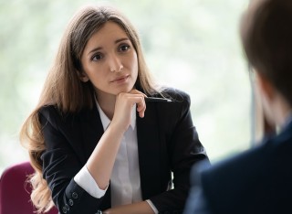 Woman in interview
