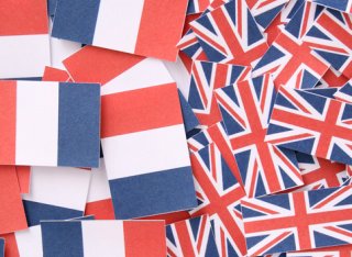 UK and French flags