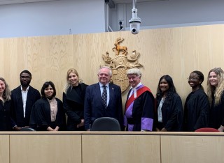 Participants in the court proceedings to coincide with Knife Angel exhibition, March 2023