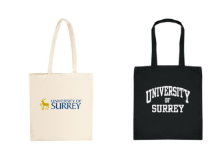 Two University branded tote bags