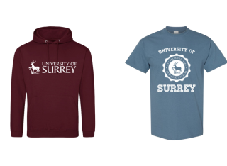 A University branded hoodie and T-shirt