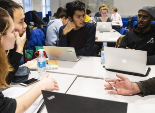 Students studying in group