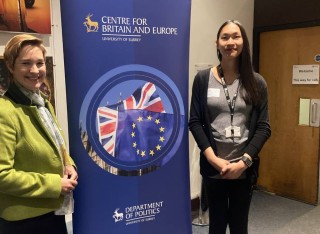 Professor Amelia Hadfield and CBE Business Manager Maya Chew showcasing CBE