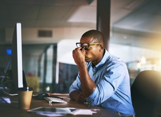 Stressed worker
