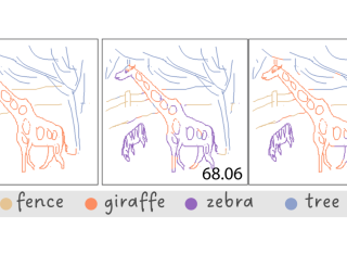 illustration of how various programmes identify objects on an amateur sketch