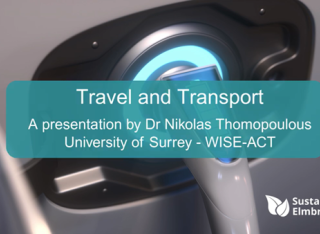 Opening slide to presentation at Elmbridge Council Climate Citizen Panel by Surrey Business School's Dr Nikolas Thomopoulos 