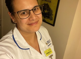 Gabriella in her nursing uniform