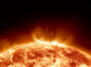 Earth's sun in outer space