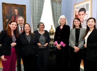 University of Surrey Centre for Translation Studies team accepting Threlford Cup at Chartered Institute of Linguists 2026 awards