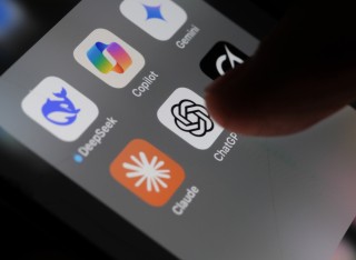 Thumb hovering over Chatgpt icon on smart phone