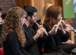 Surrey music students play the flute