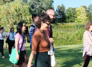 IAPS 2026 attendees on a tour of Surrey's Stag Hill campus.
