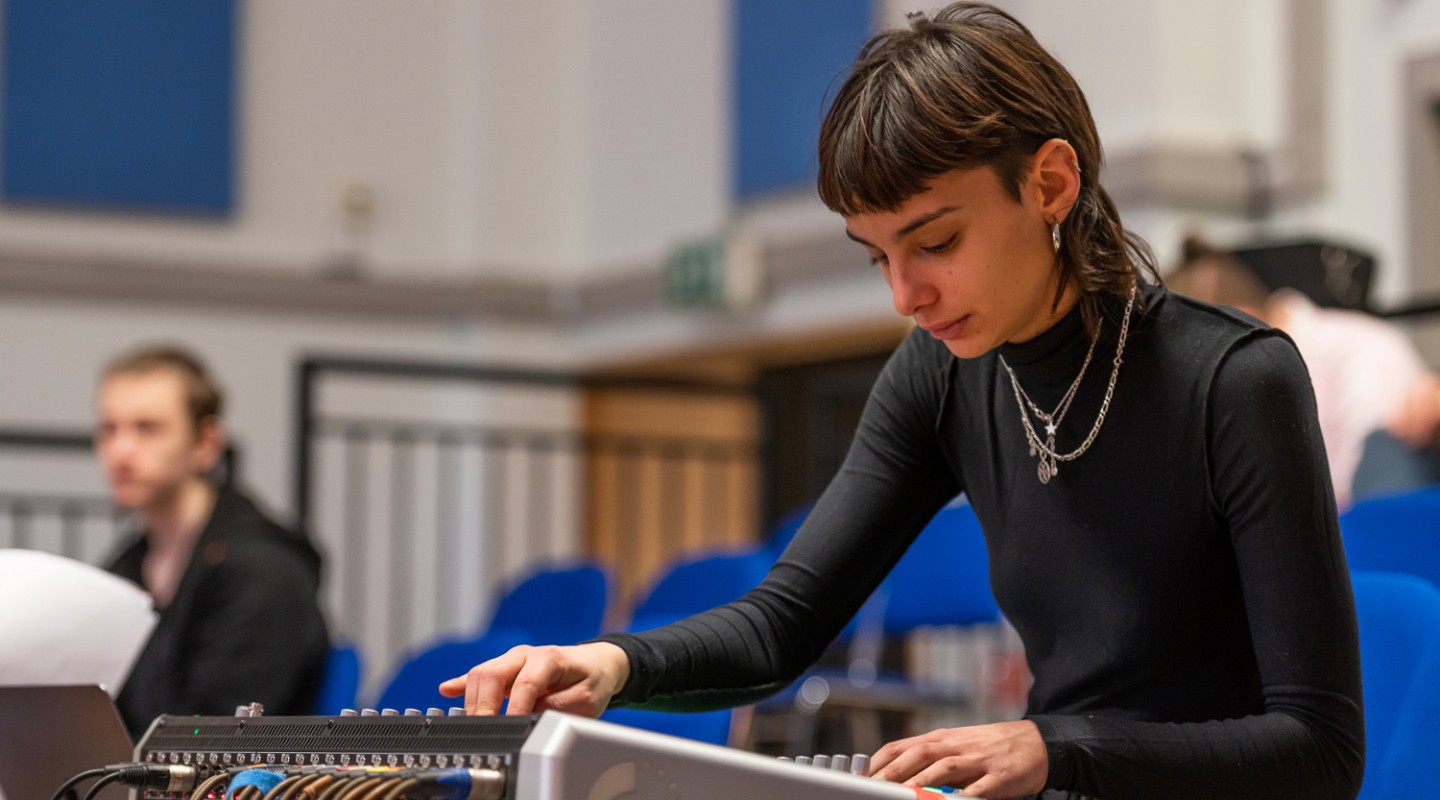 Student in a studio