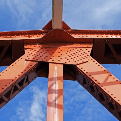 Steel bridge showing the kind of bolts this new AI could monitor