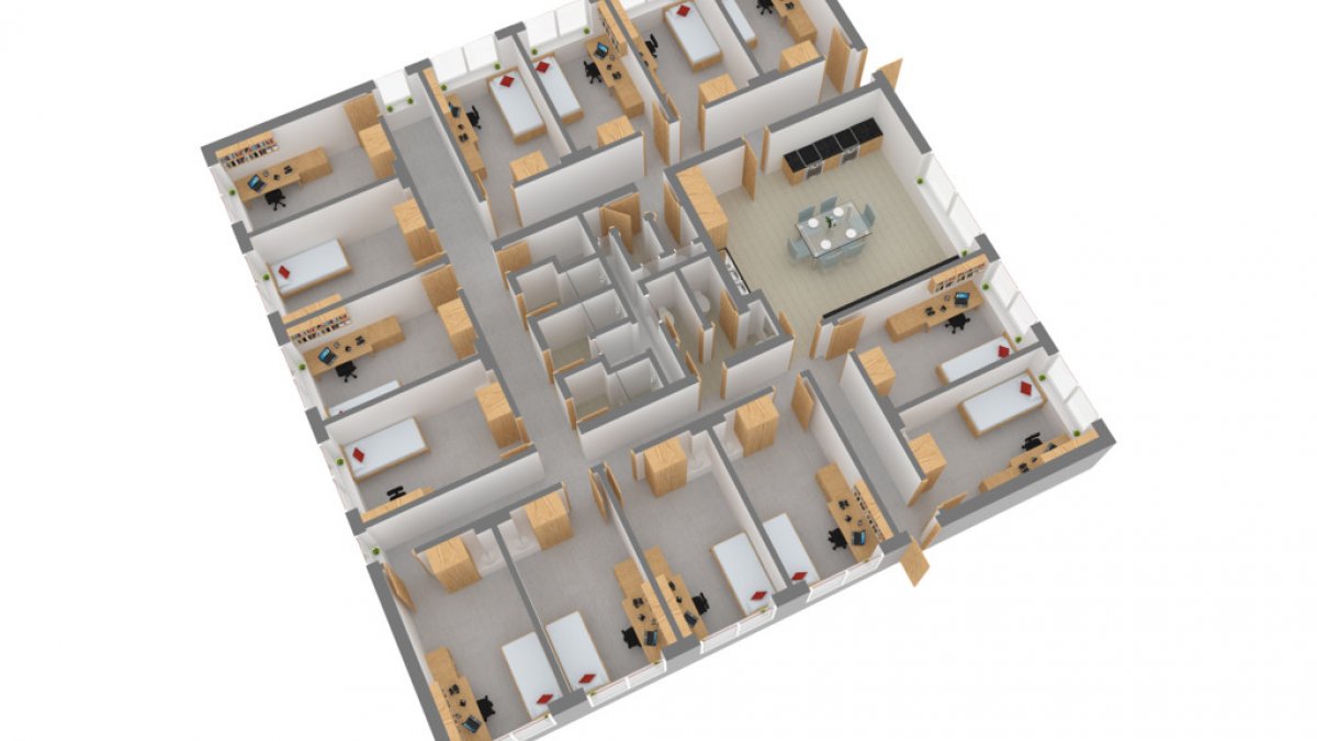 A floor plan of Band C accommodation