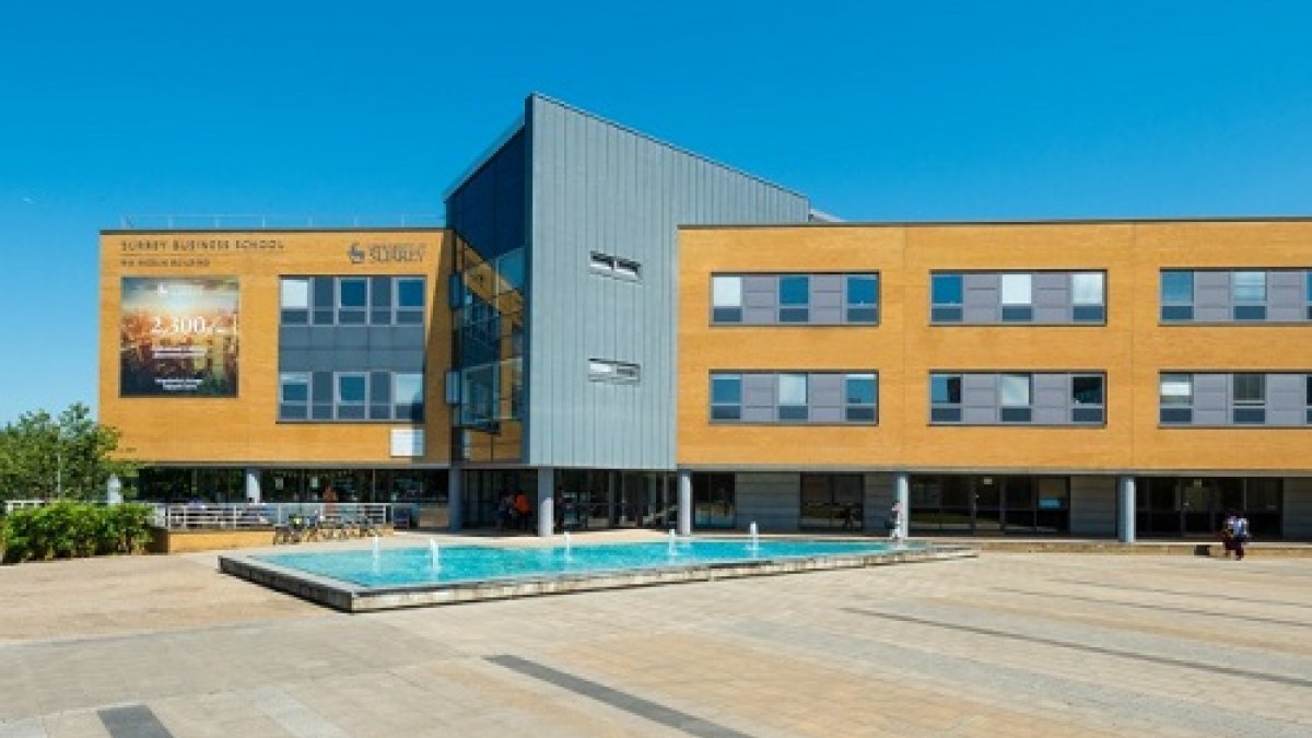 The Rik Medlik building on the University of Surrey campus. Home to the Surrey Business School