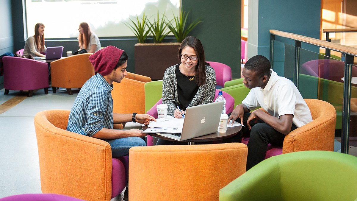 Students relaxing at Hillside