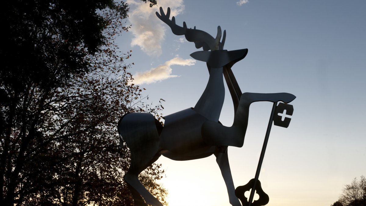 Stag_Statue_At_Sunset