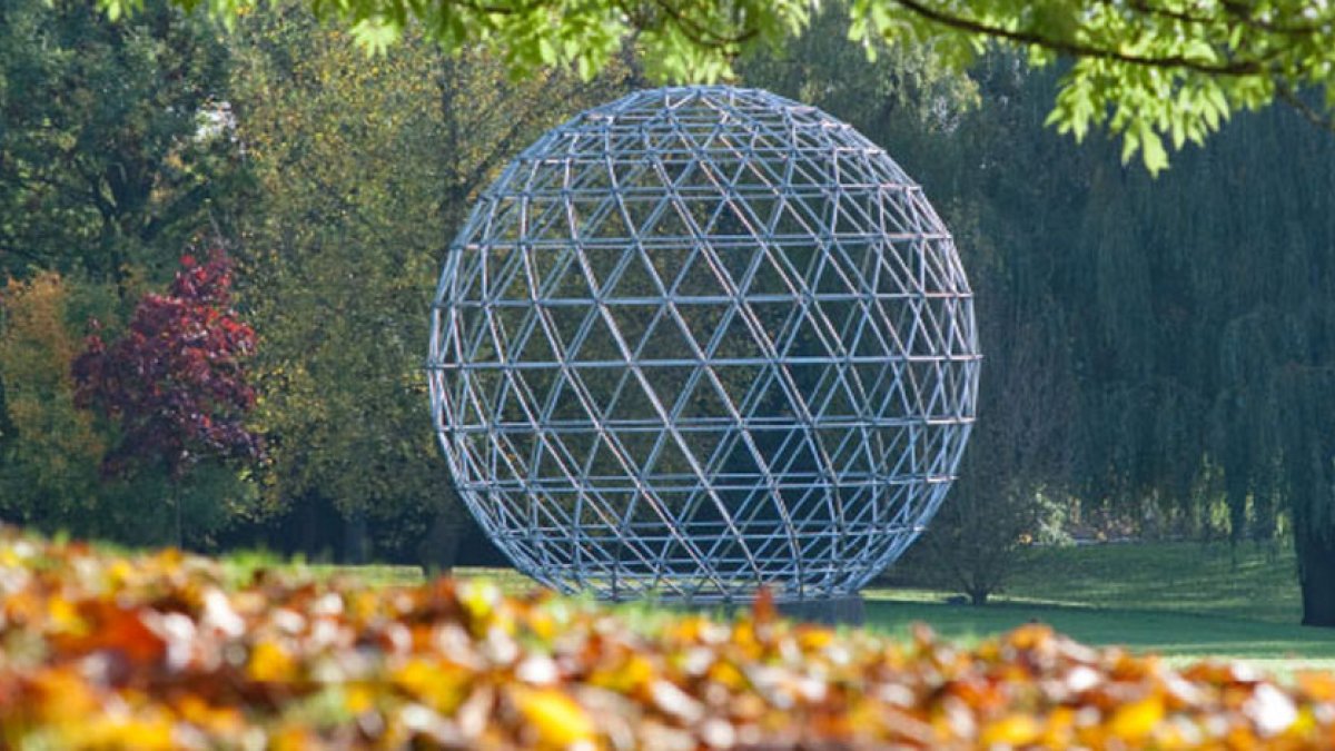 Globe on campus