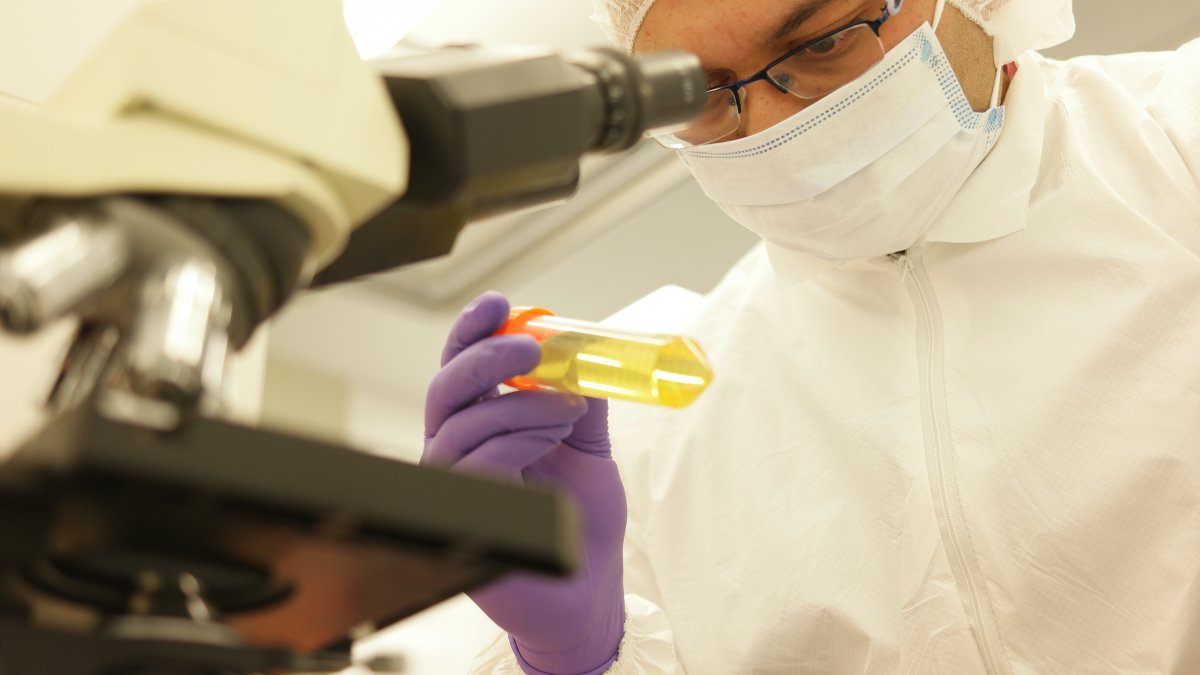 Person in laboratory