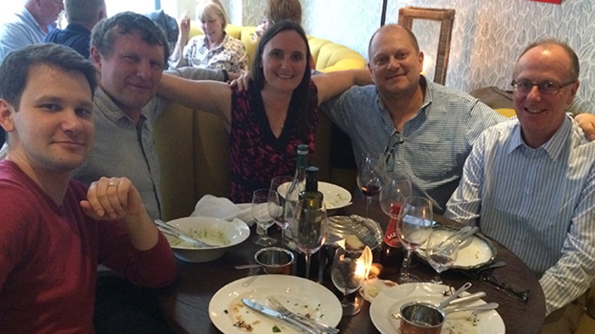 Colleagues out for dinner