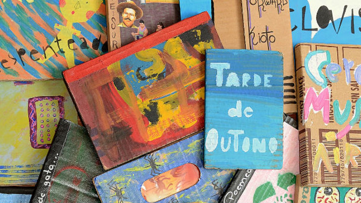 Cardboard book covers from Brazil