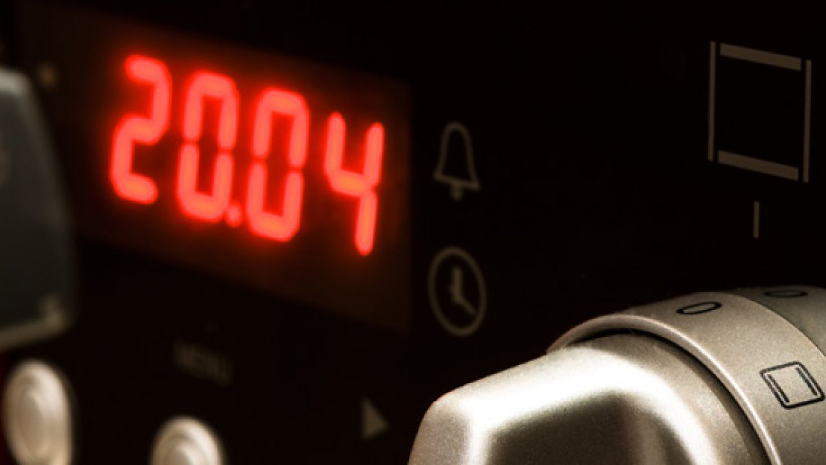 Clock on oven
