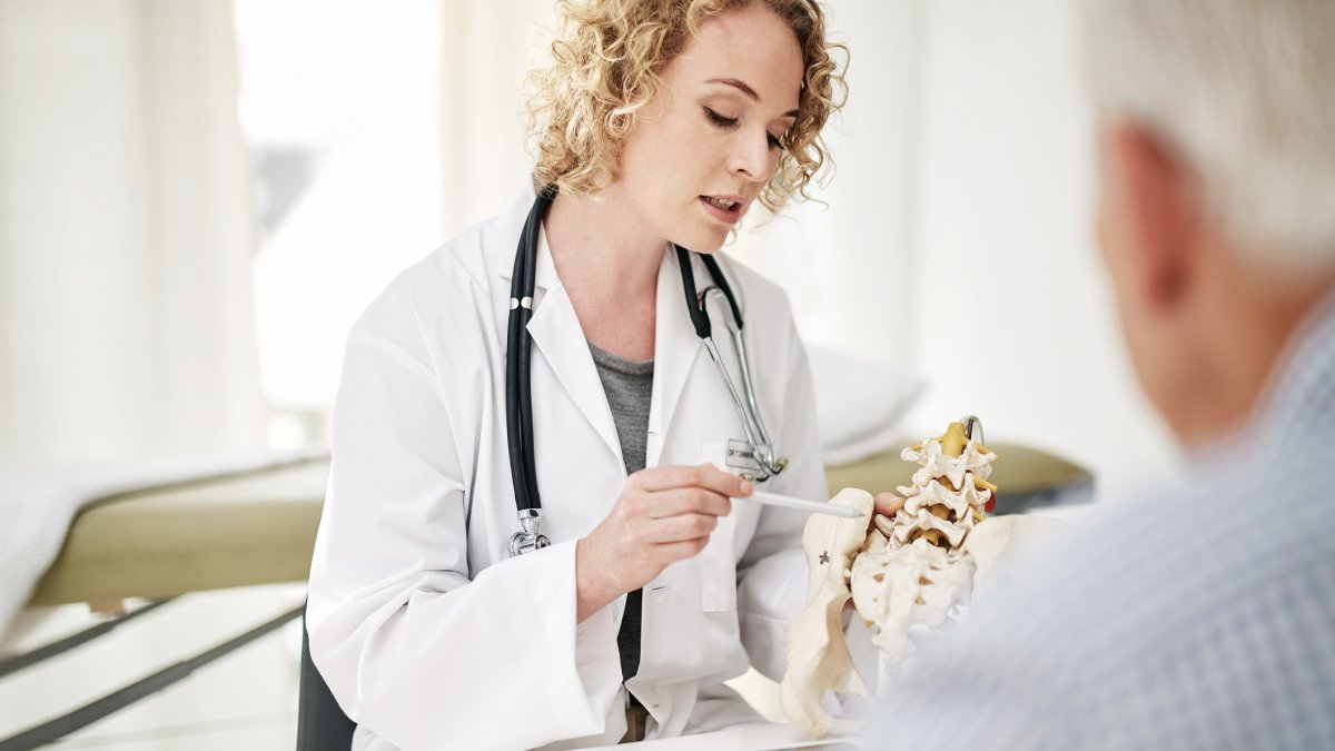 Doctor with patient
