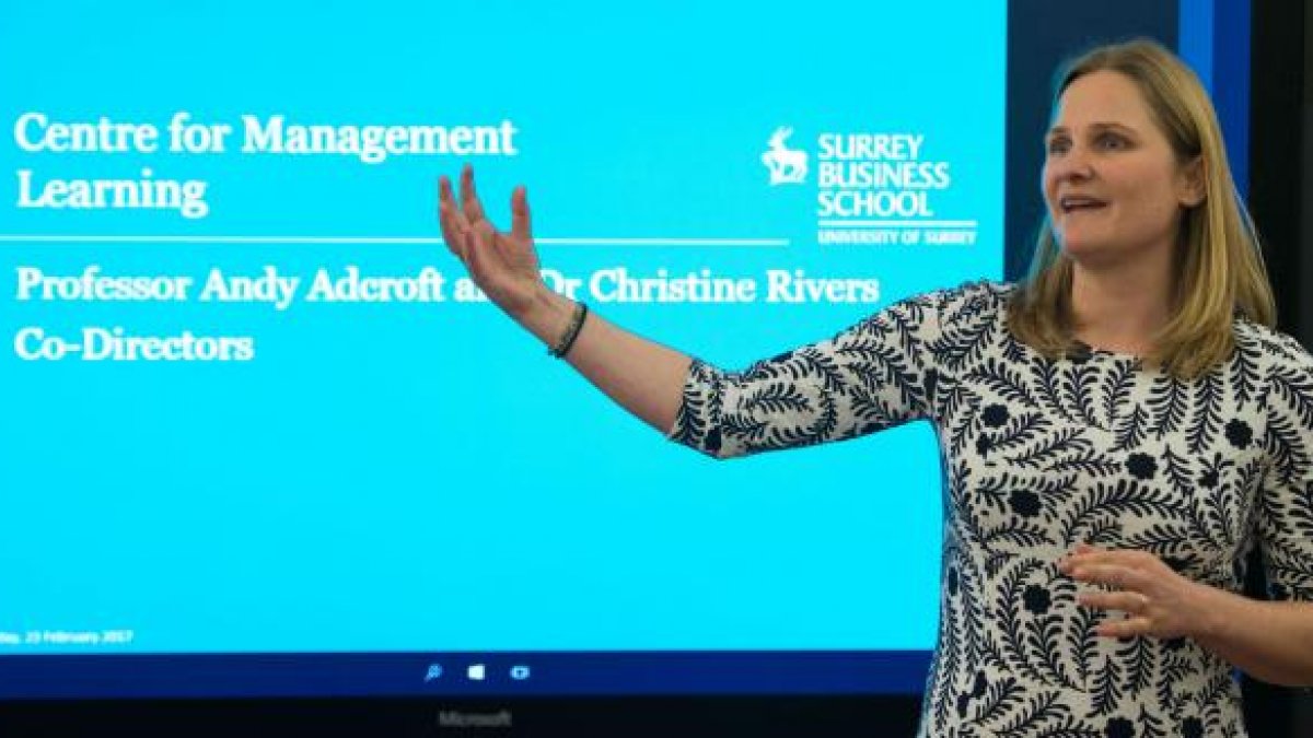 Dr Christine Rivers speaking