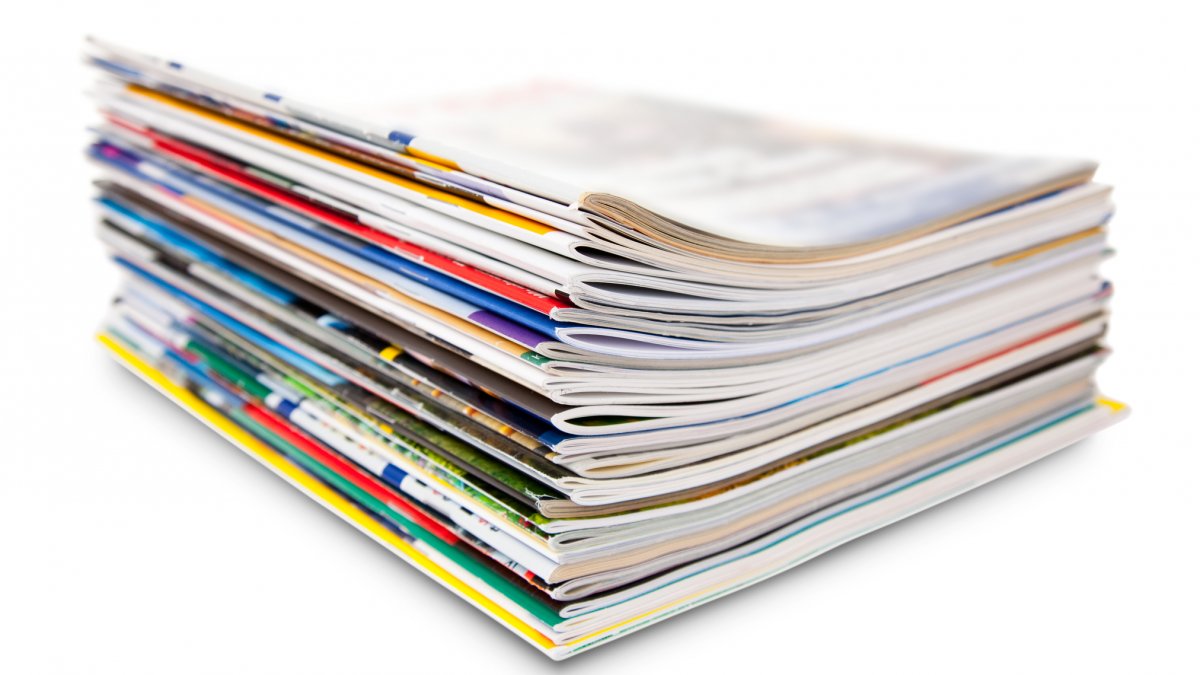 Pile of magazines