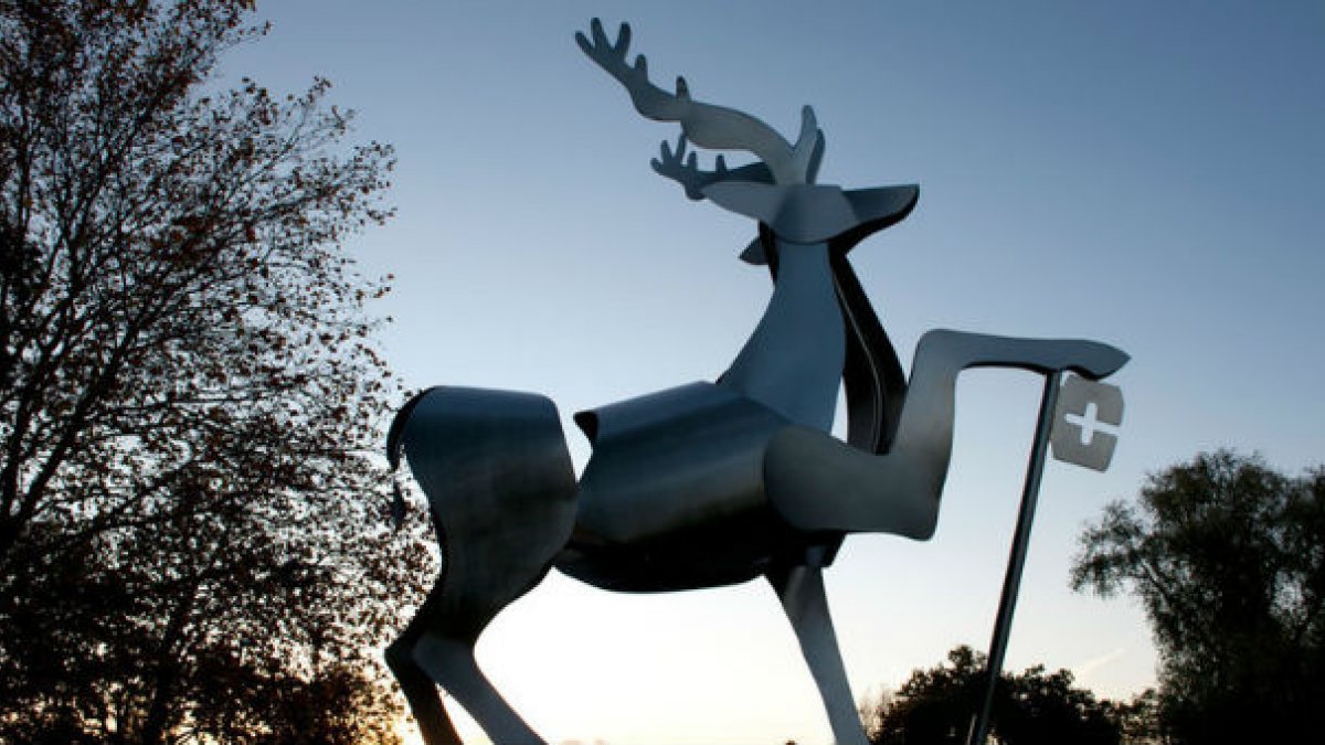 University of Surrey stag statue