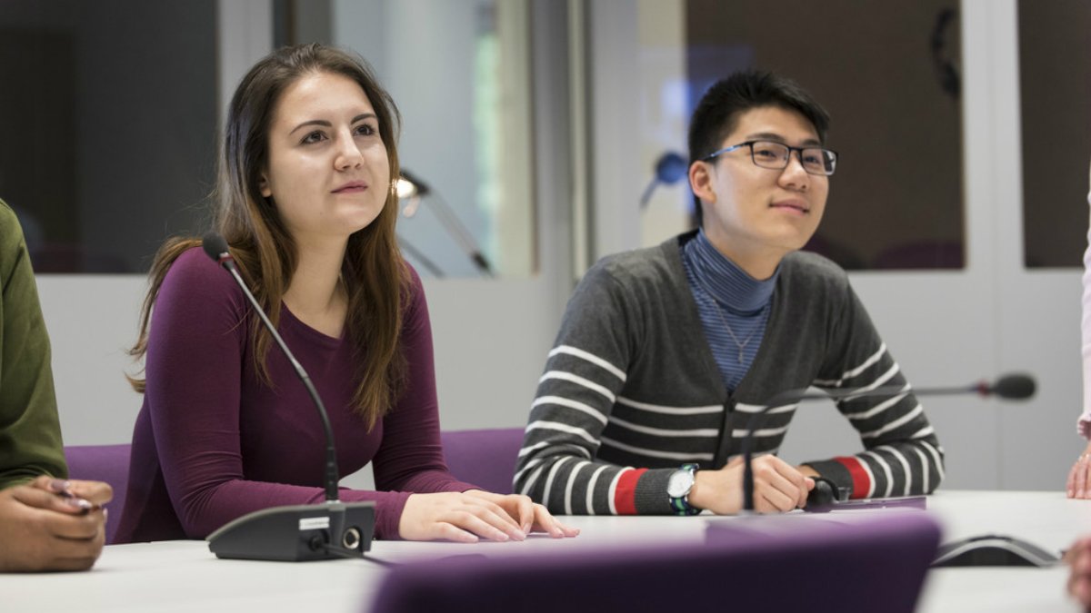 students gazing