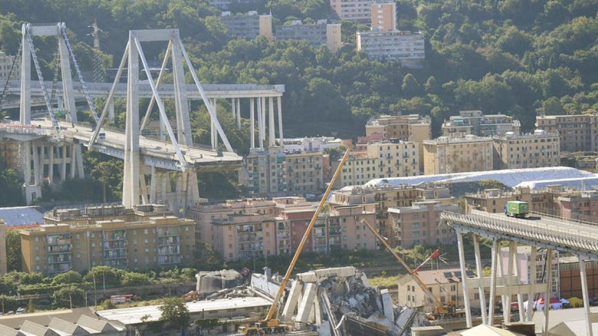 Morandi bridge in Genoa