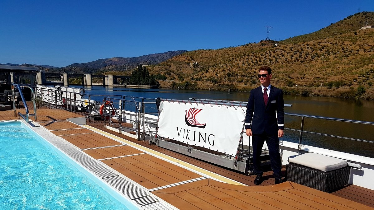 David Wander on board a Viking cruise ship