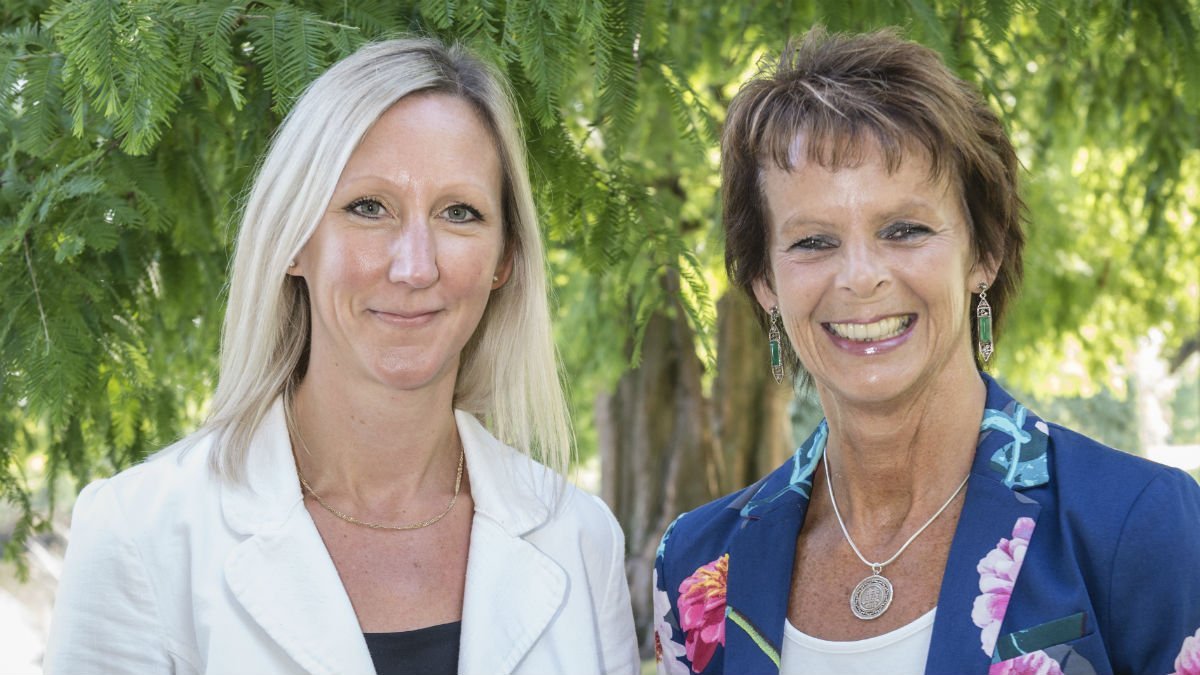 Katriina Whitaker and Anne Milton
