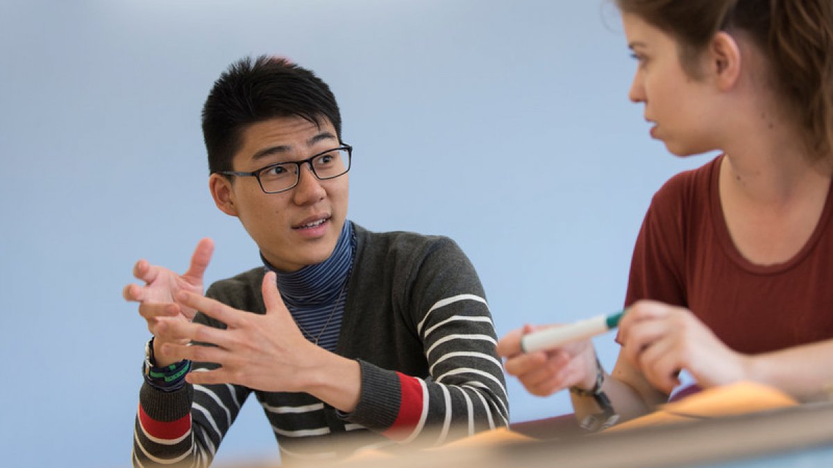student discussion during class