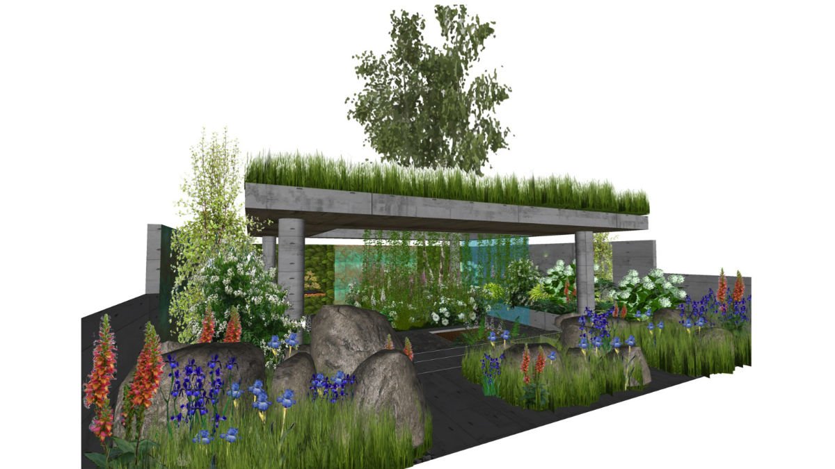 An artist's impression of the Anti-Stress Garden
