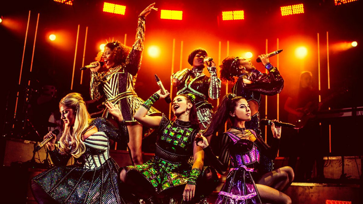A production shot of The Queens from Six The Musical