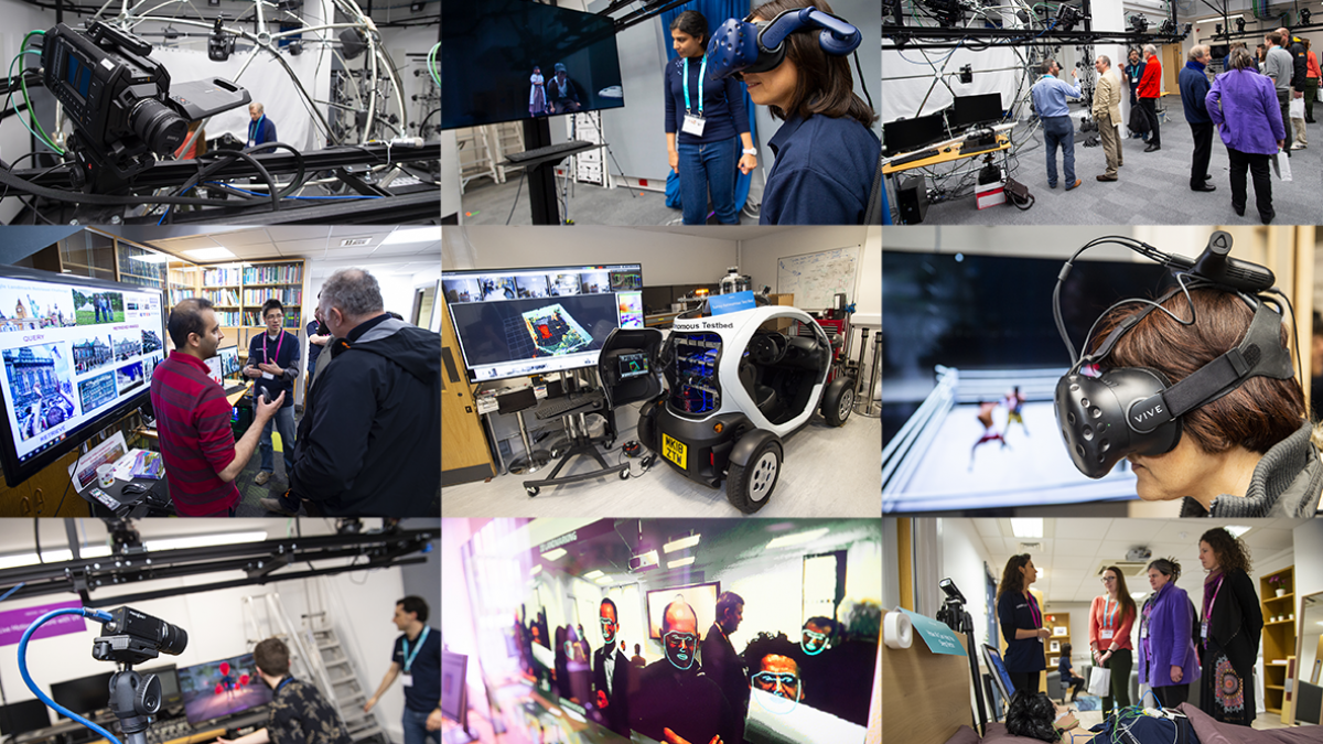 Montage of images from the CVSSP open house event