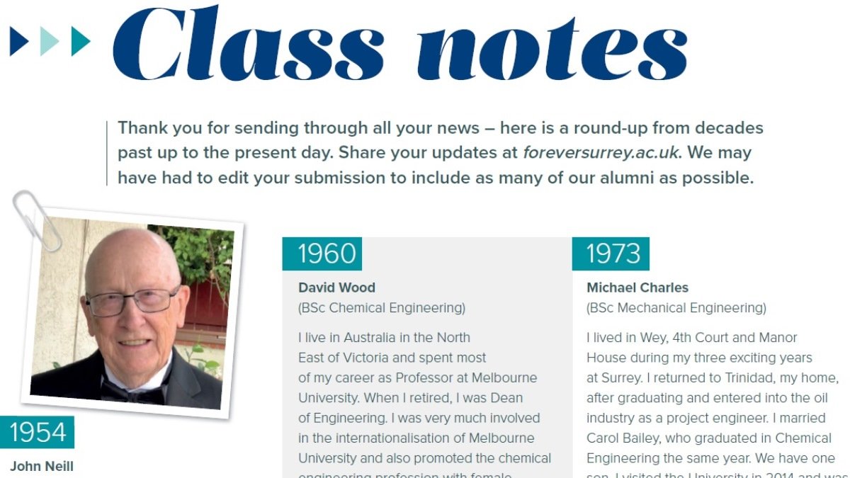 Picture of class notes submissions