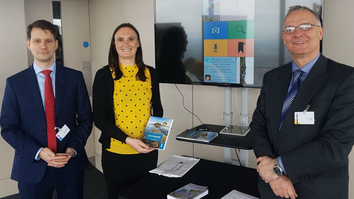 Caroline Scarles and Radu Sporea at EPSRC event