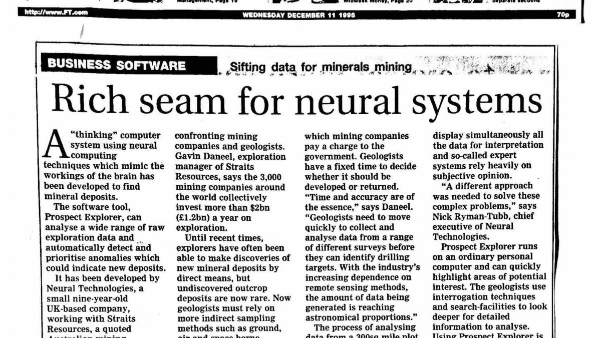Rich seam for neural systems