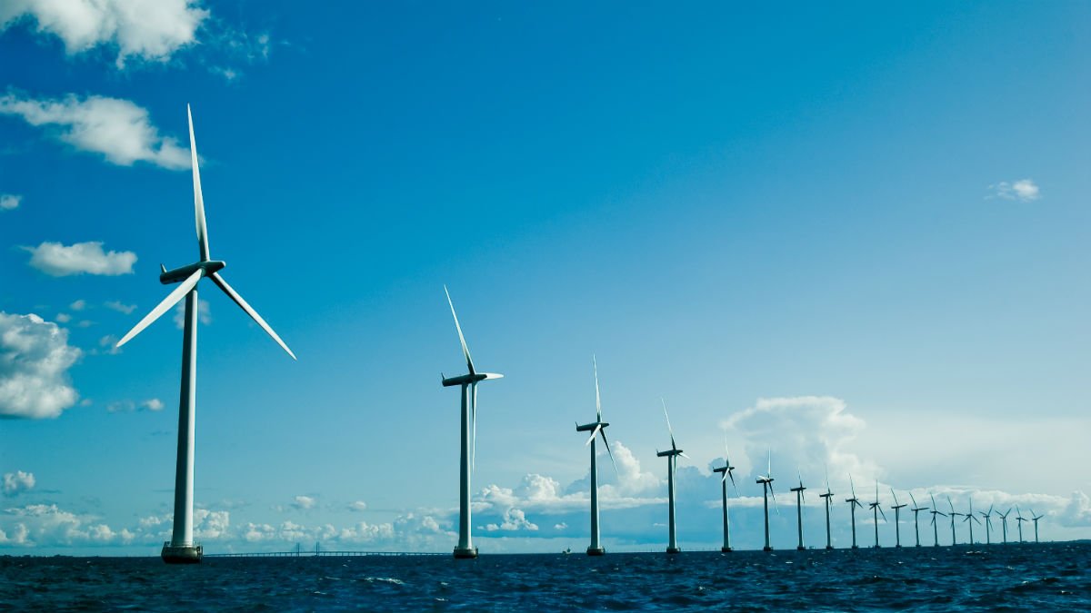 Wind turbines in the sea