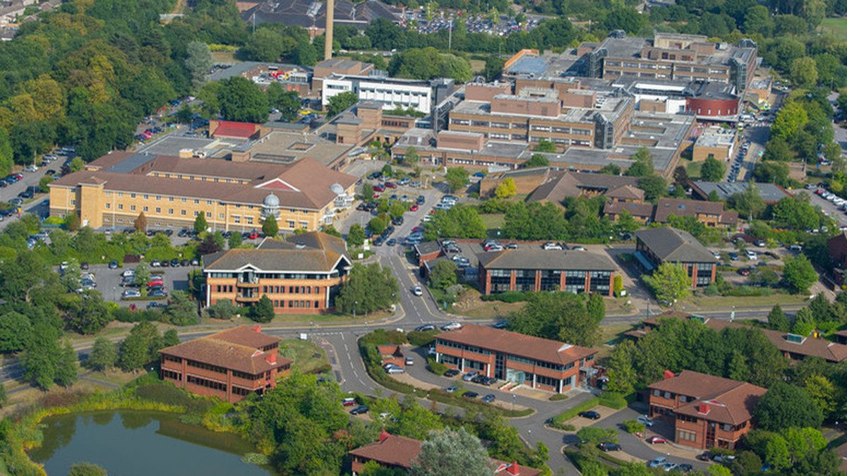 Surrey Research Park aerial shot