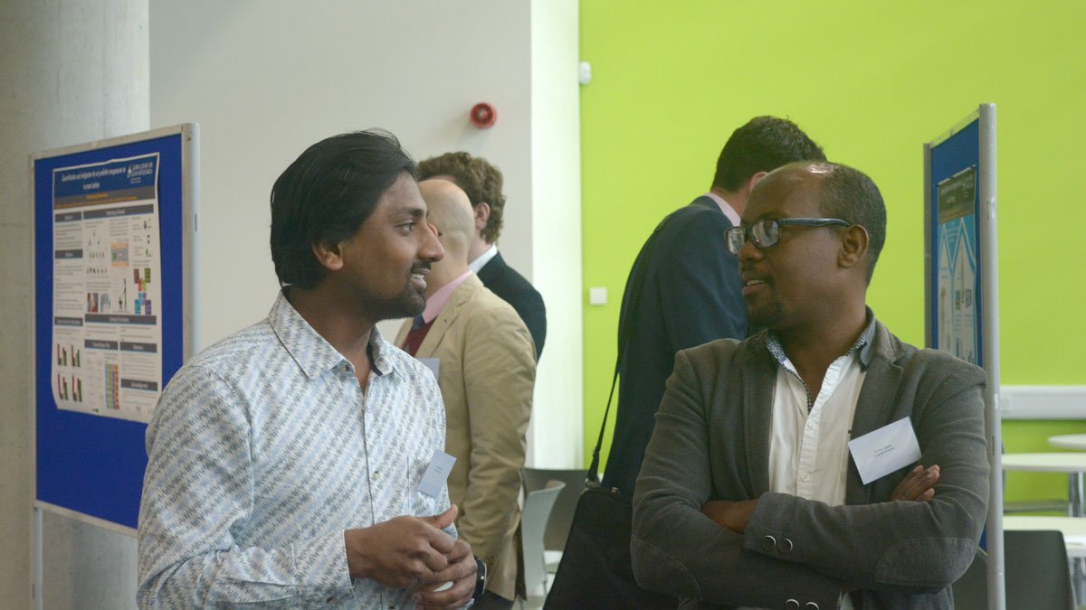Two men speaking