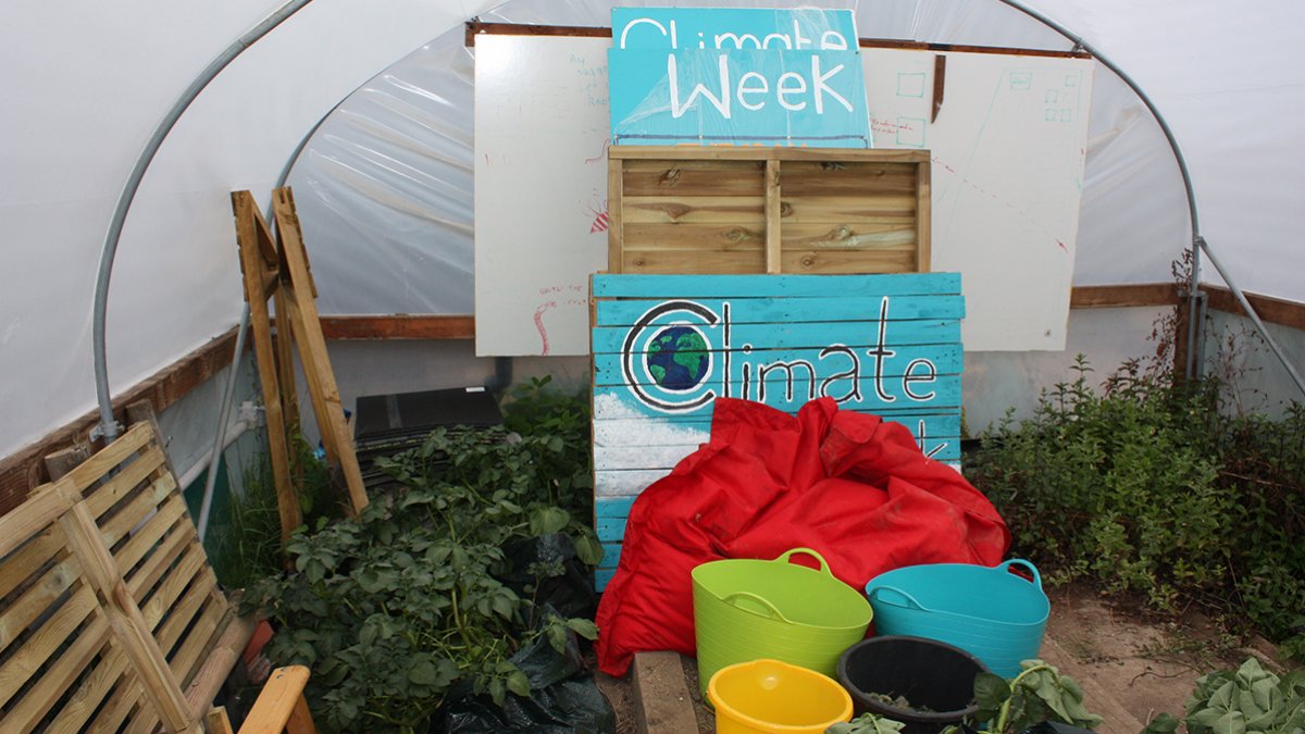 The community garden on campus