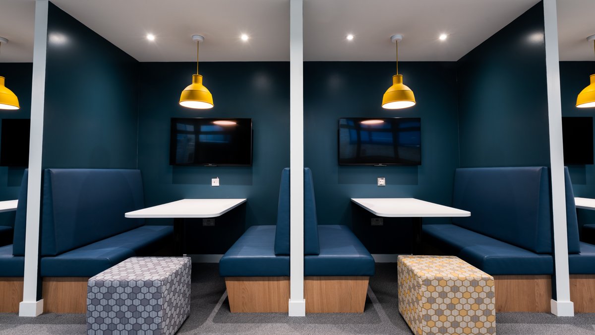 Work cubicles in The Hive