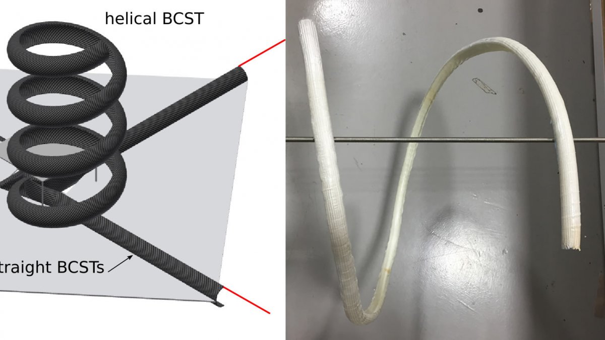 Helical boom antenna prototype