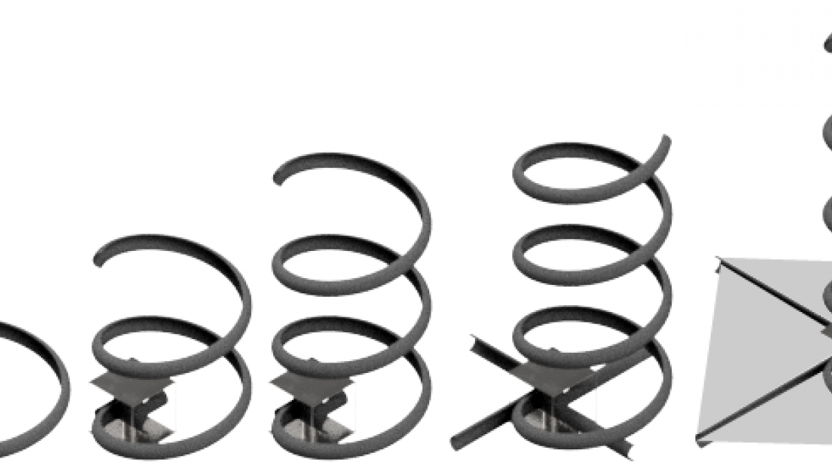 Deployment of the helical antenna